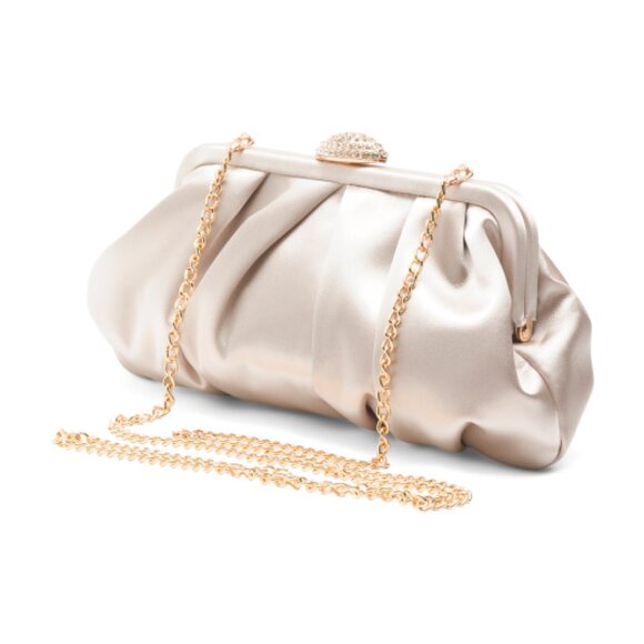 ALESSIA BIANCHI Satin Pleated Clutch - Picture 3 of 3